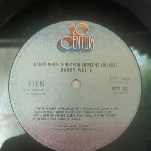 Barry White Sings For Someone You Love vinyl used