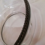 Italian glass bowl used with silver plated rim