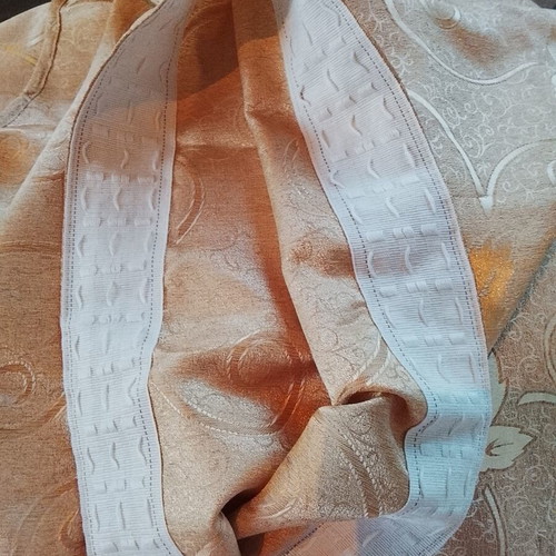 Curtain beige gold satin, 280x270 cm