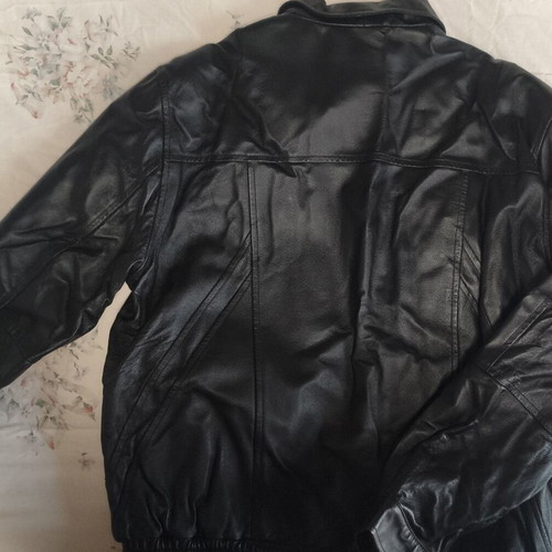 Catamaran Bomber Jacket 5XL genuine leather like new, black