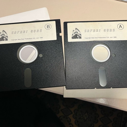 Safari Guns A+B DOS PC game used, disks 1989