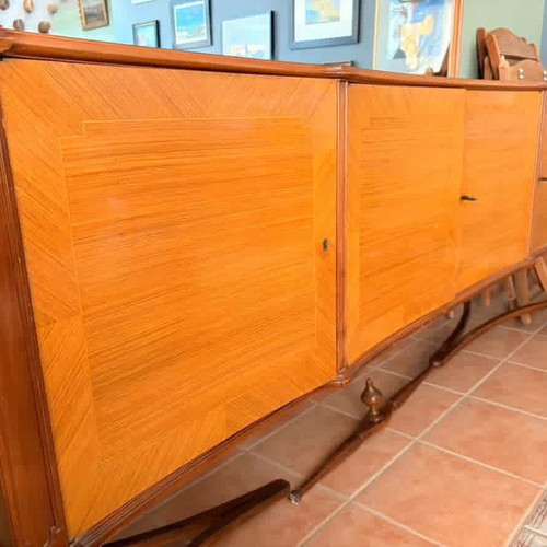 Dining buffet used with large vintage classic mirror set