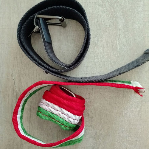 Children's belts like new, 1+1 pack, 85cm, black and multicolor