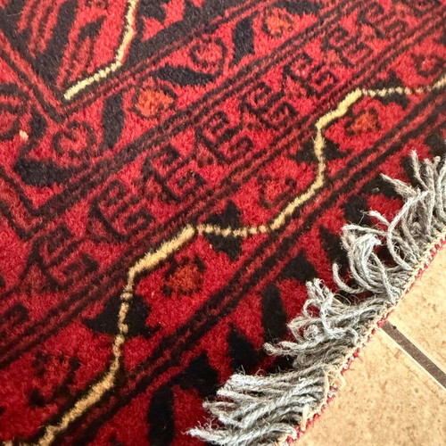 Handmade red bordeaux rug like new 3.2x2.4 meters