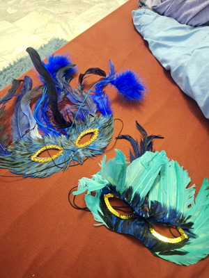 Carnival masks new, set of 2 pieces