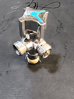 Arco A-80 Angle Valve with Two Outlets, Like New, Polished Chrome