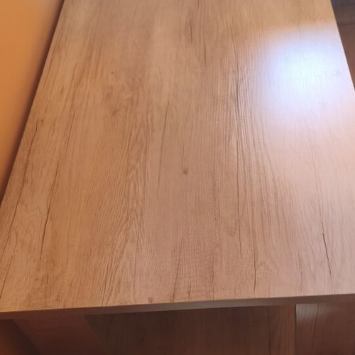 Melamine two-tier coffee table