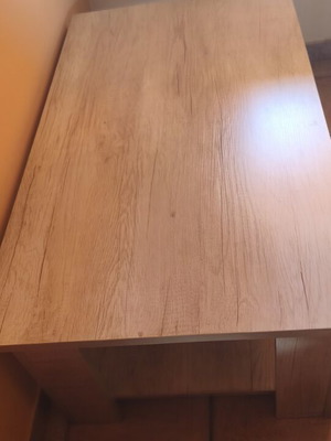 Melamine two-tier coffee table