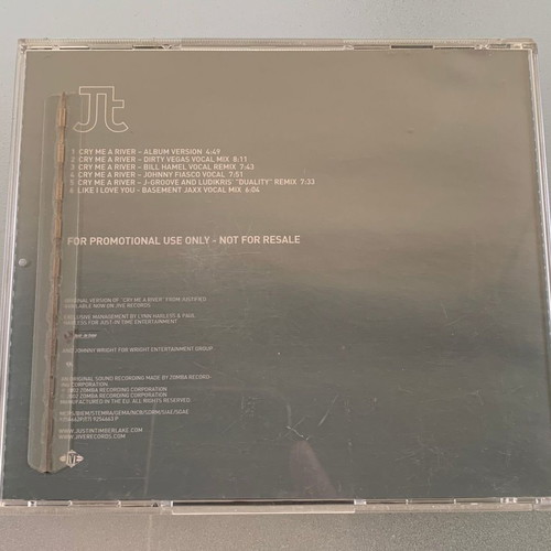 Justin Timberlake Cry Me A River 6-trk promo remix CD used