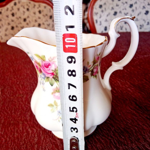 Vintage porcelain milk jug Royal Albert Moss Rose
