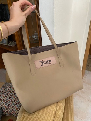 Τσάντα Juicy Couture ώμου μπεζ εκρού καινούργια με ενσωματωμένο πορτοφόλι