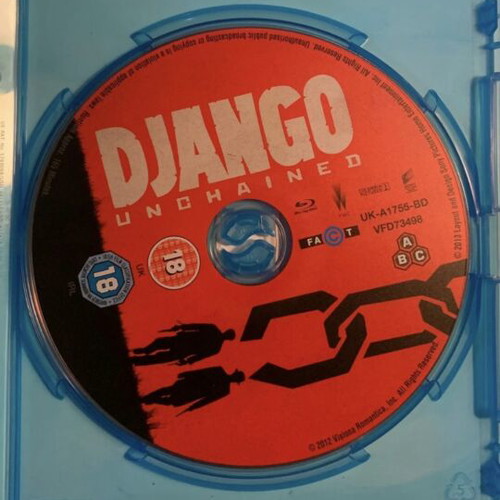 Django Unchained Blu-ray disc with English subtitles