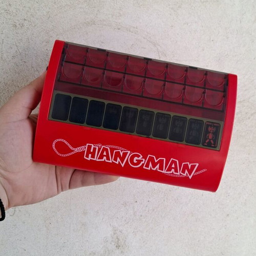 Hangman board game used with buttons