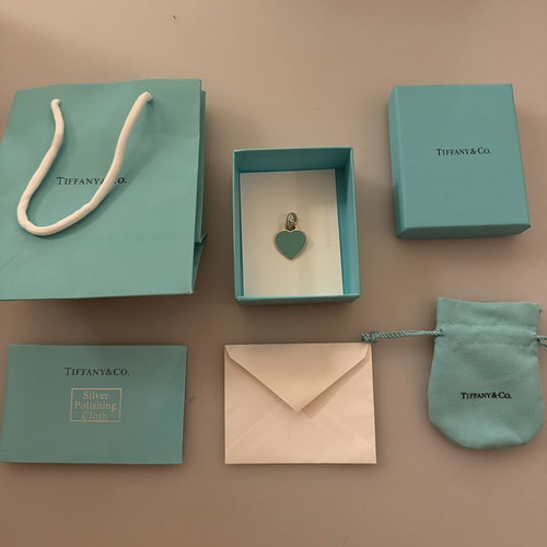 Tiffany & Co. Return to Tiffany heart charm silver 925 turquoise enamel full set