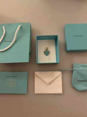 Tiffany & Co. Return to Tiffany heart charm silver 925 turquoise enamel full set