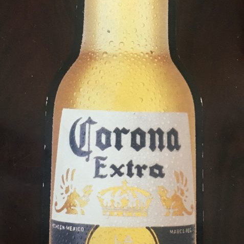 Corona metal promotional sign used