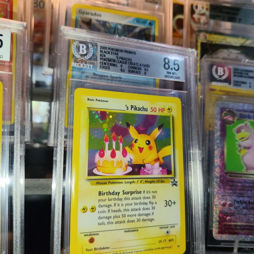 Birthday Pikachu Black Star Promo BGS 8.5 Pokemon card