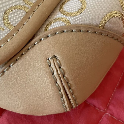 Rocco Barocco crossbody bag beige with gold logo, like new