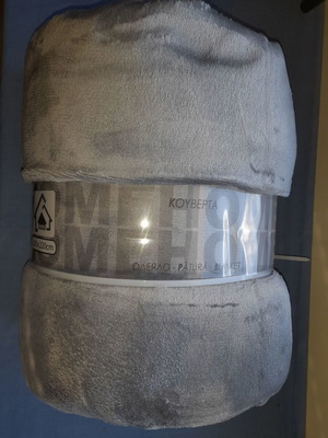Grey blanket, fleece microfiber, 200x220 cm