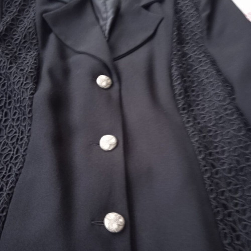 Black suit with guipure lace like new, size 48