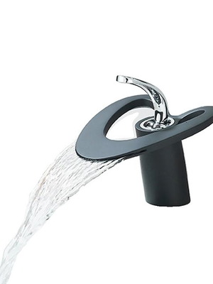 Sink faucet black with single handle, new, modern art design