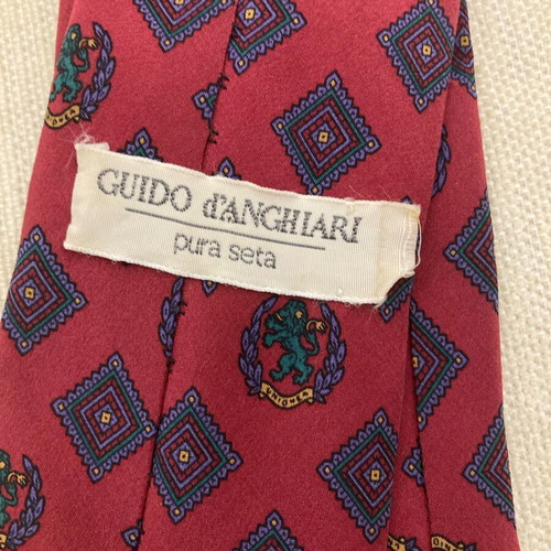 Silk tie like new, black and red