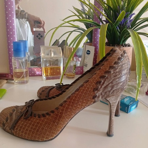 Dior leather pumps like new, beige and brown