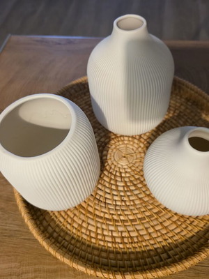 Ceramic vases set of 3 new, without base
