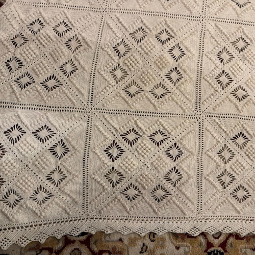 Handmade knitted blanket and throw