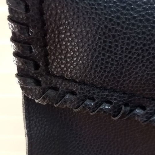 Black synthetic backpack bag used