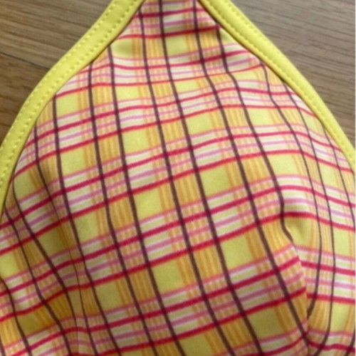 Calzedonia bikini set, yellow checkered, size M