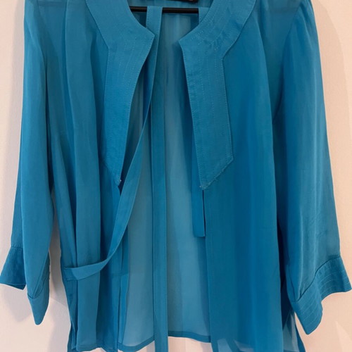 Atos Lombardini silk blouse like new, blue