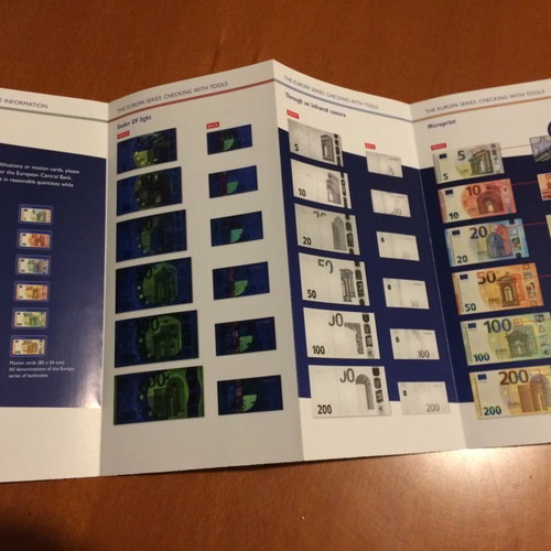 The Europa Series of Banknotes used brochures for Euro