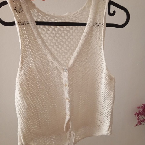 Knitted top Pull & Bear like new, size M, white