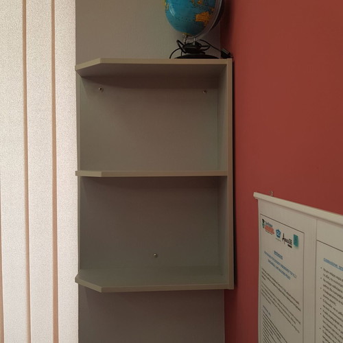 Gray corner wall shelf like new with 2 shelves 50x20x70cm