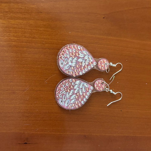 Handmade earrings pack of 4 pairs diamond painting, new
