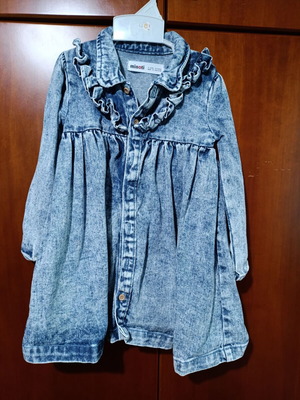 Minoti jean dress 2-3 years like new, blue