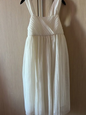 Φόρεμα τούλινο H&M σαν καινούργιο, λευκό με χρυσή κλωστή, μέγεθος 116 cm