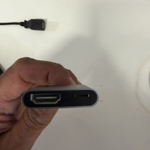 Various cables and adapters used