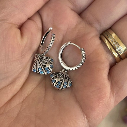 Silver earrings with hallmark new