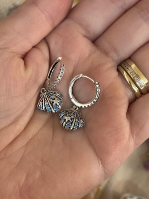 Silver earrings with hallmark new