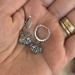 Silver earrings with hallmark new
