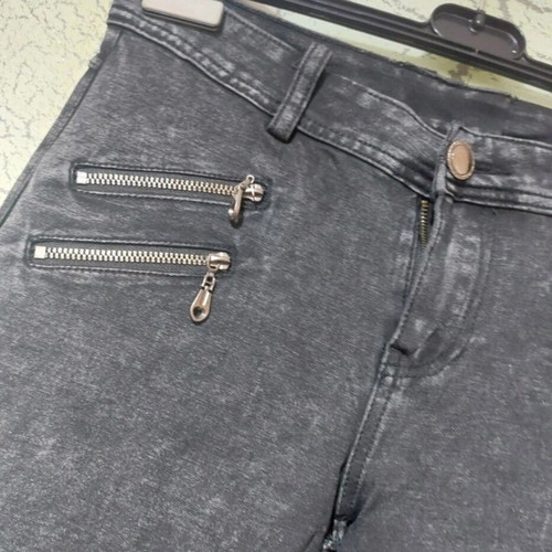 Skinny pants leggings used, gray, size M