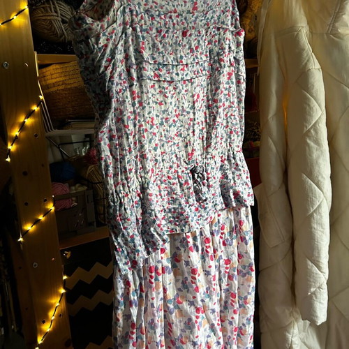 Christian Dior dress used, collectible, floral pattern, size S/M