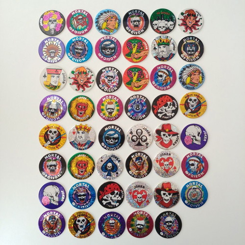 Vintage Joker pogs used, set of 47 from the '90s
