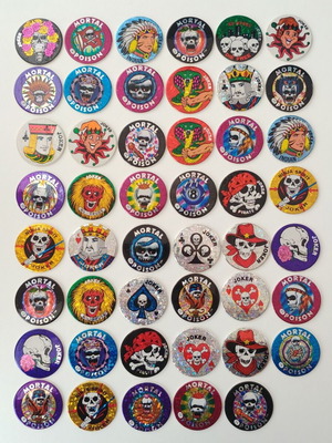Vintage Joker pogs used, set of 47 from the '90s