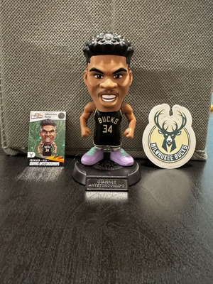 Giannis Antetokounmpo Figure new with card and team sticker