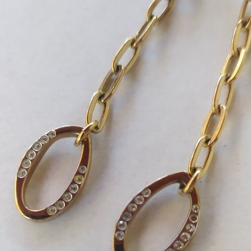 Swarovski hanging earrings with crystals, classic design