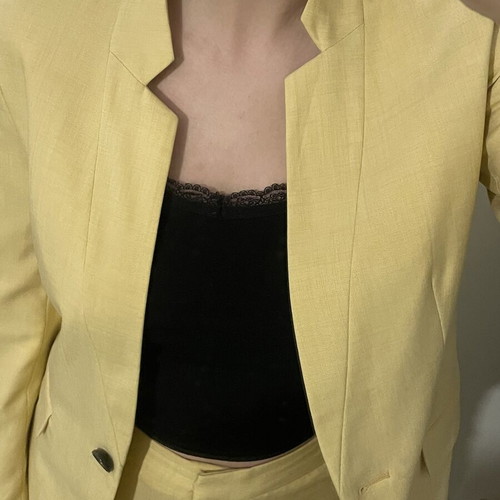 Zara suit used, soft yellow pastel color, size 36