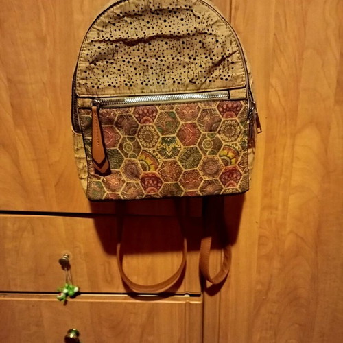 Anekke women's bag new, cork material, beige